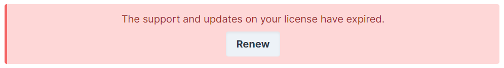 Support And Updates Expired