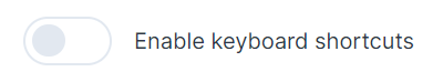 Toggle Keyboard Shortcuts
