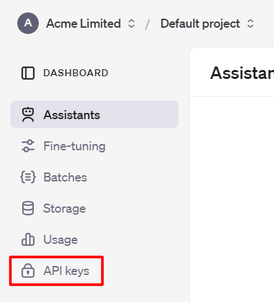 OpenAI Dashboard