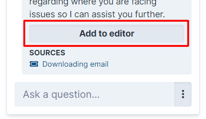 Widget Add To Editor
