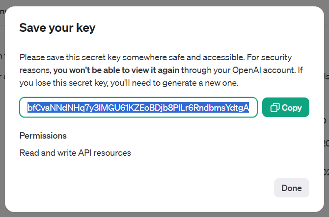 OpenAI Secret Key