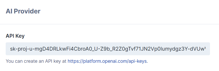 SupportPal AI Provider Settings