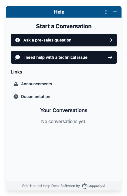 Chat Widget (opened)
