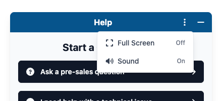 Chat Widget Options
