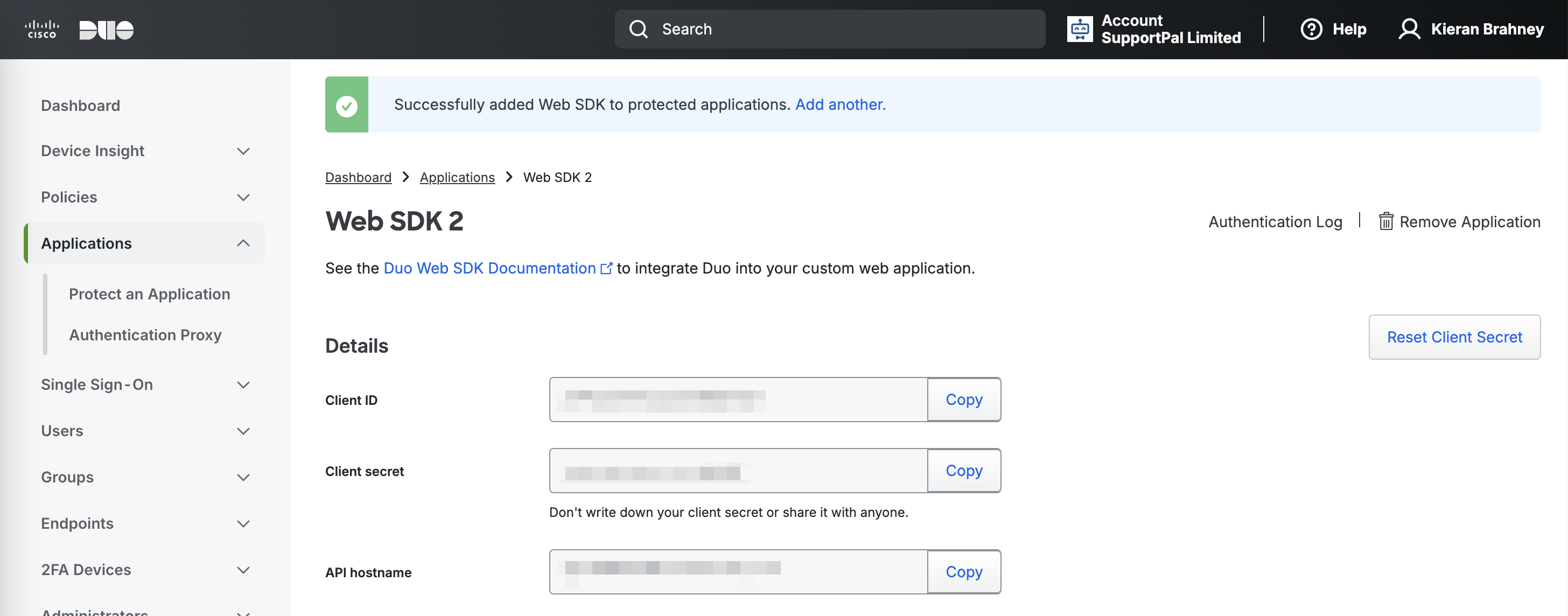 Duo Web SDK Details