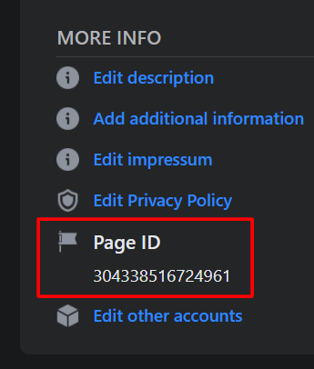Facebook Page ID