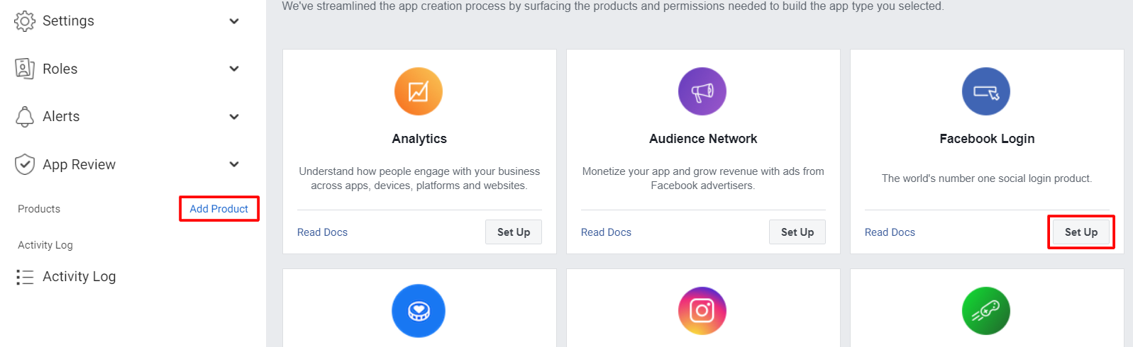 Facebook Login Setup