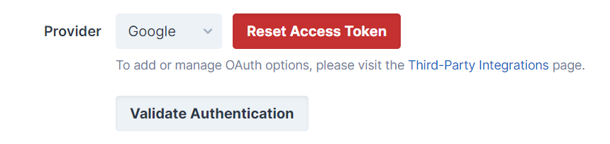 Reset Access Token