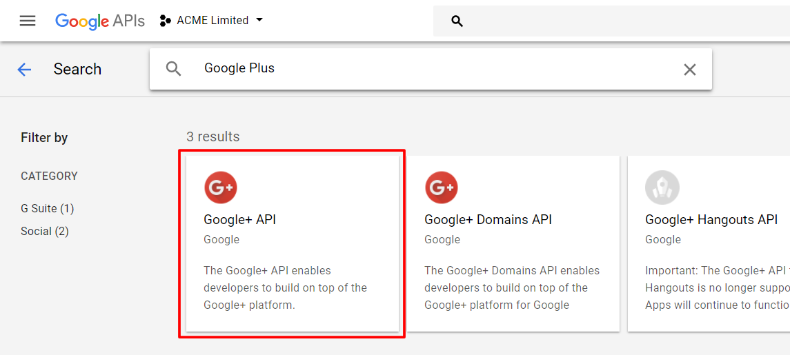 Search for Google+