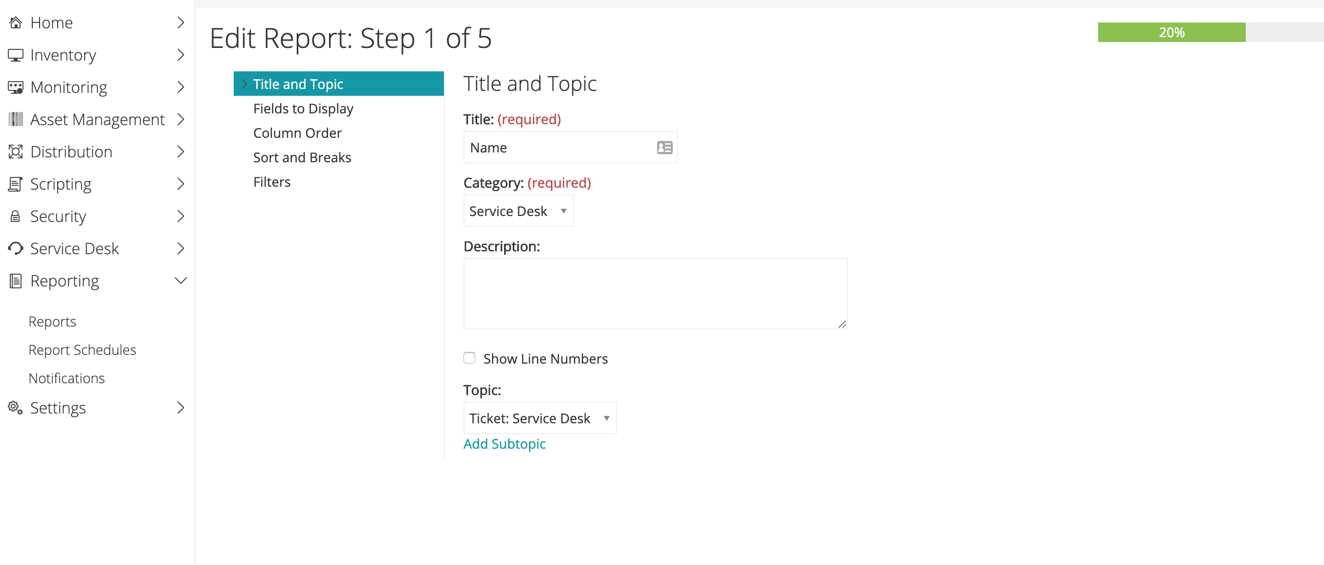 Create Report