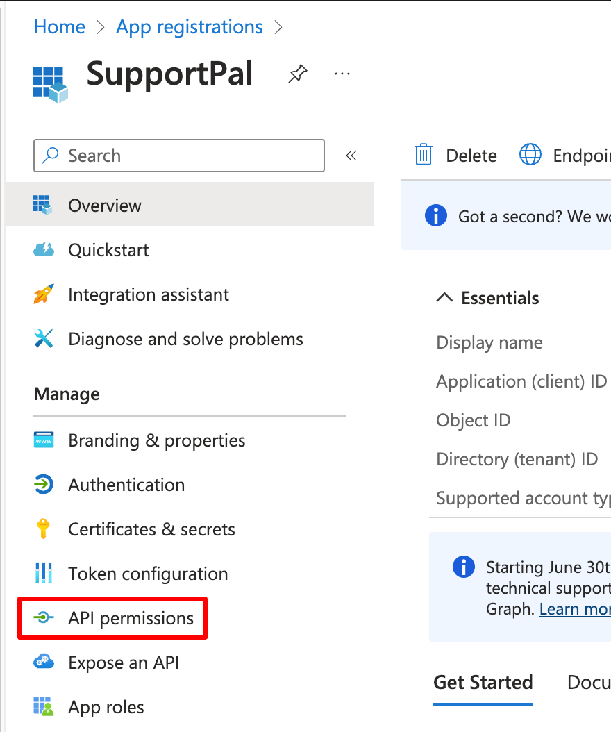 API Permissions