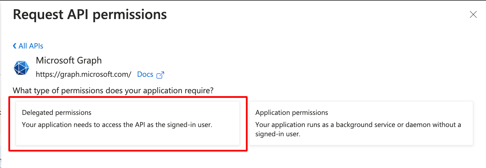 Delegated Permissions