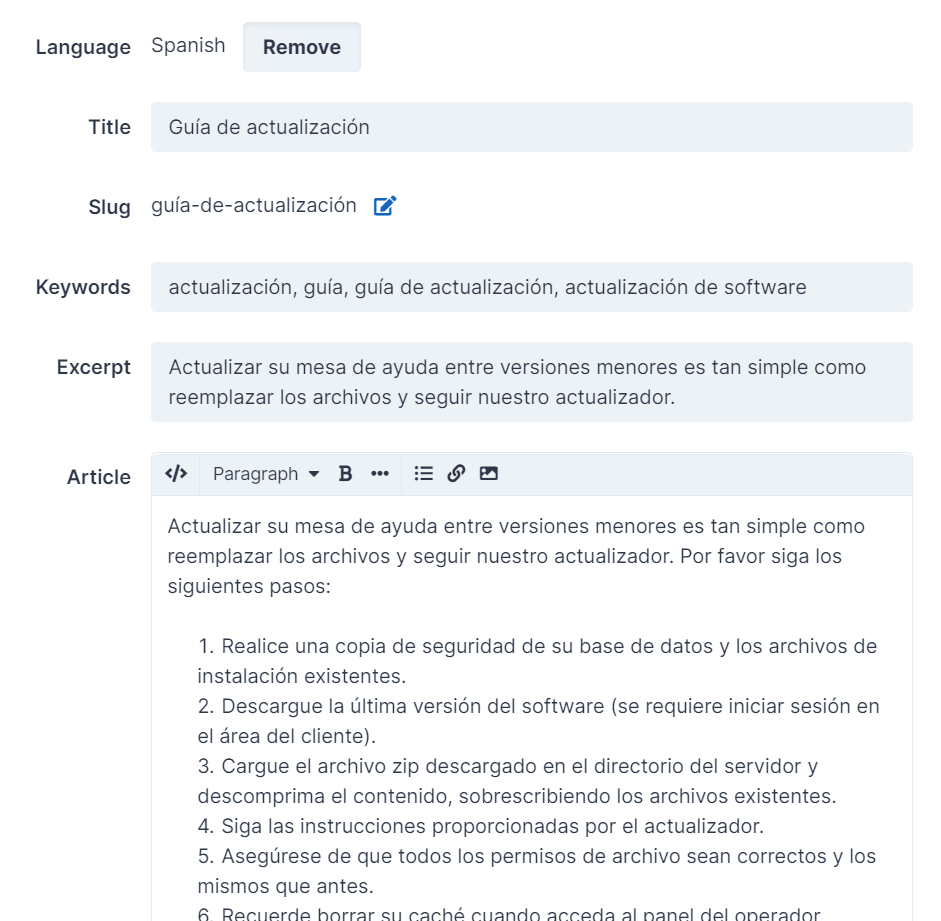 Article in Spanish