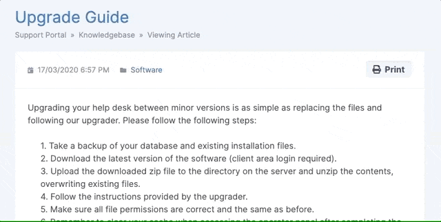 Frontend view