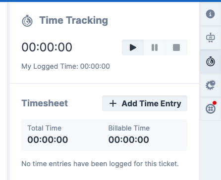 Time Tracking Context Panel