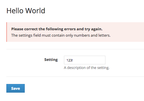 Validation Error