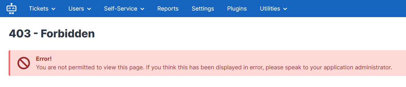 No permission to view plugin