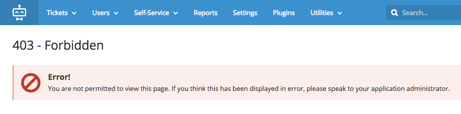 No permission to view plugin