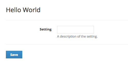 Settings Page