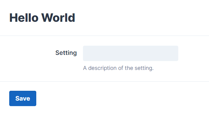 Settings Page