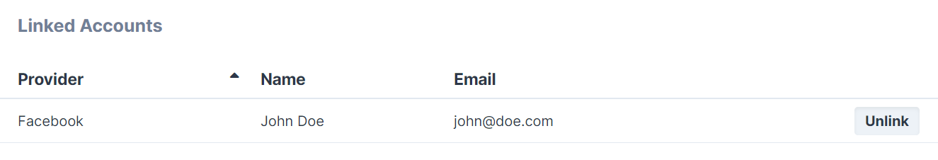 Unlink Account