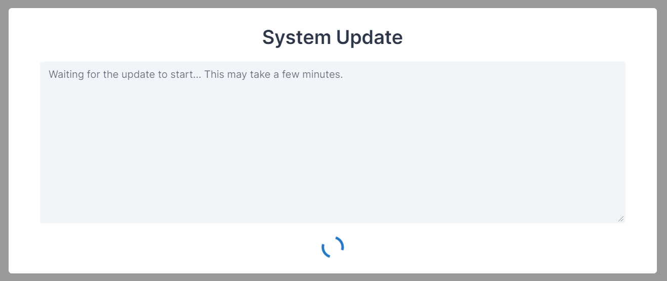 Update Scheduled