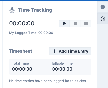 Time Tracking Context Panel
