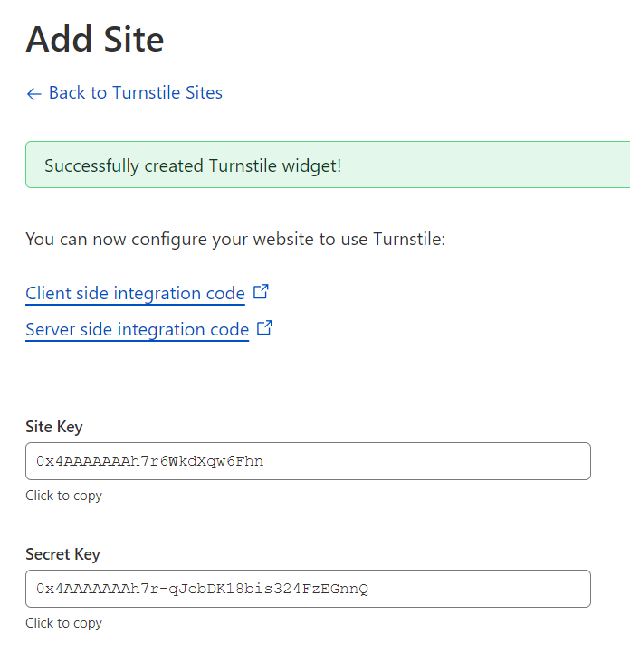 Turnstile Site Added