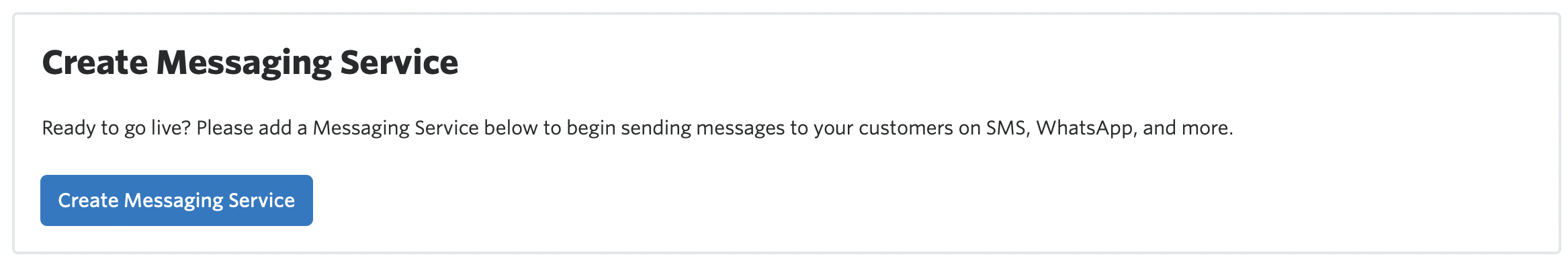 Create Messaging Service