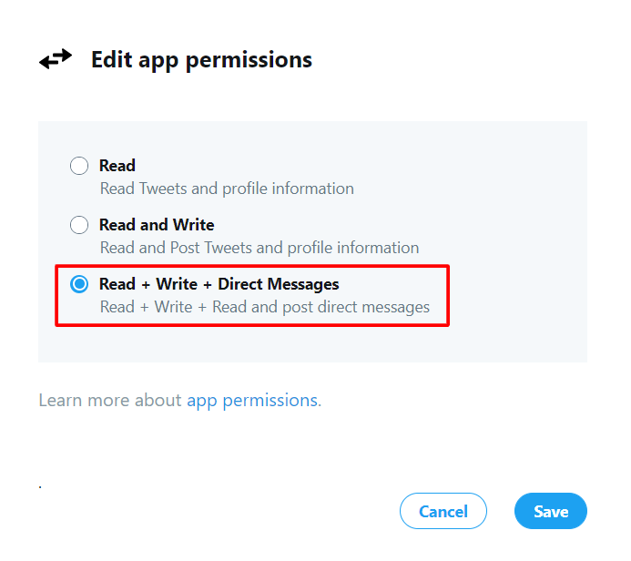 X App Permissions