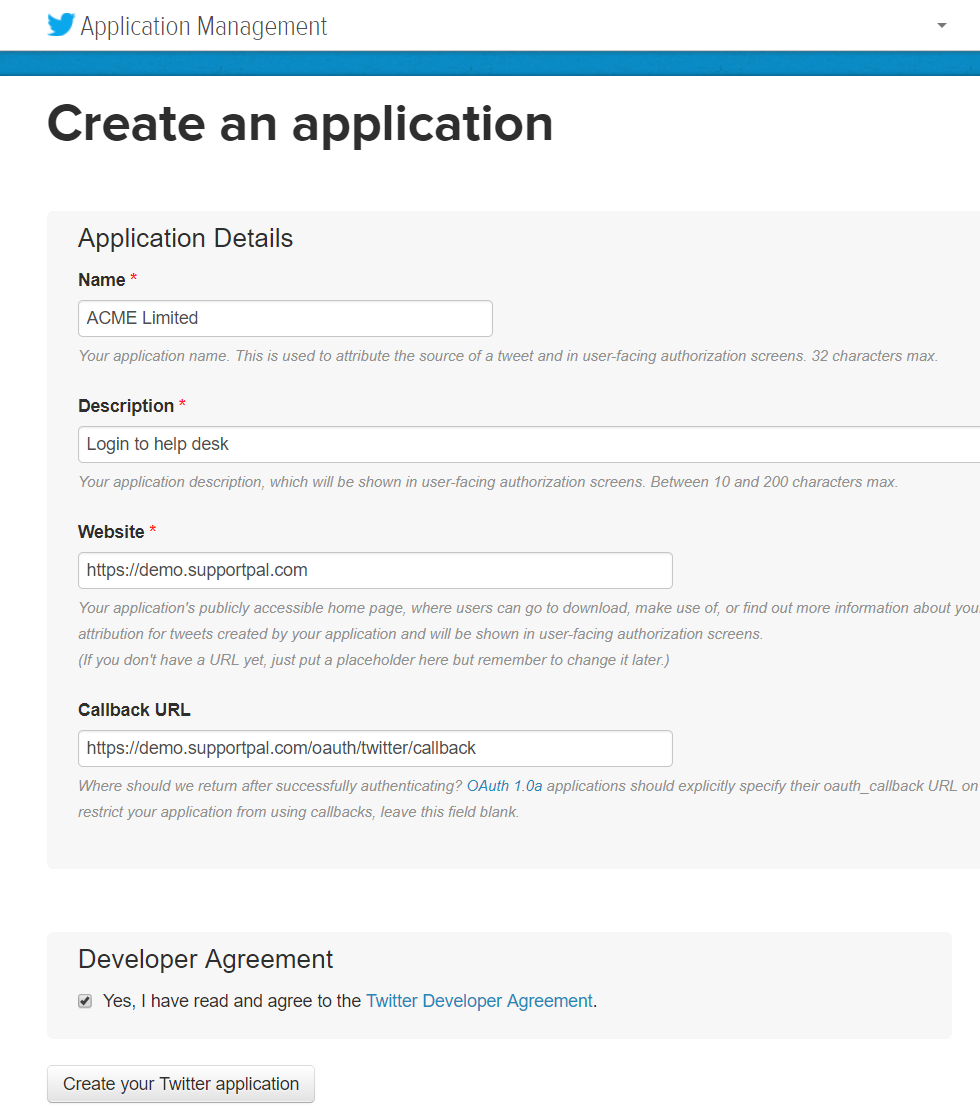 Application Details
