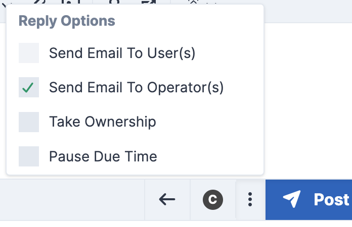 Reply Options